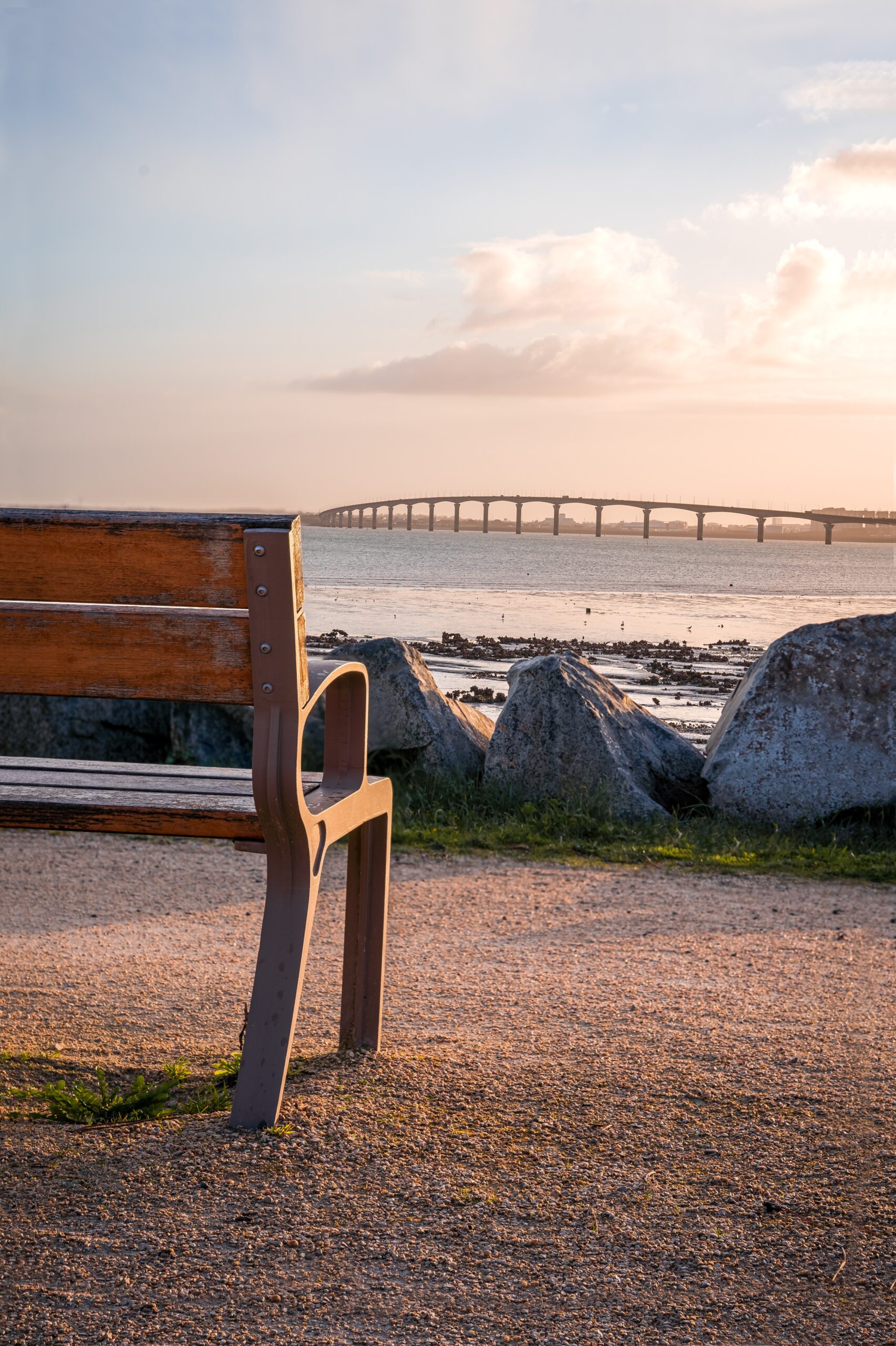 Vu sur le pont de l'île de Ré depuis le Fort de la Prée